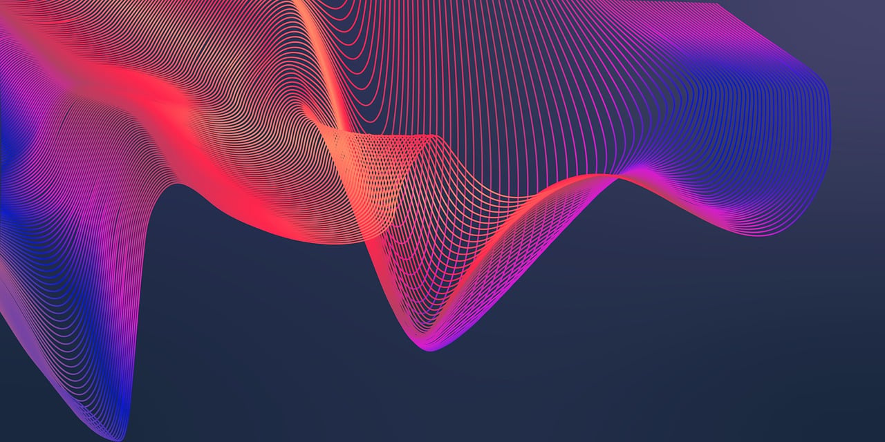 Abstract Neon Wave Lines