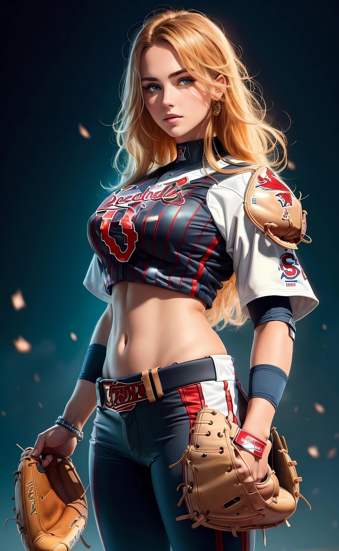 Anime Baseball Girl Portrait