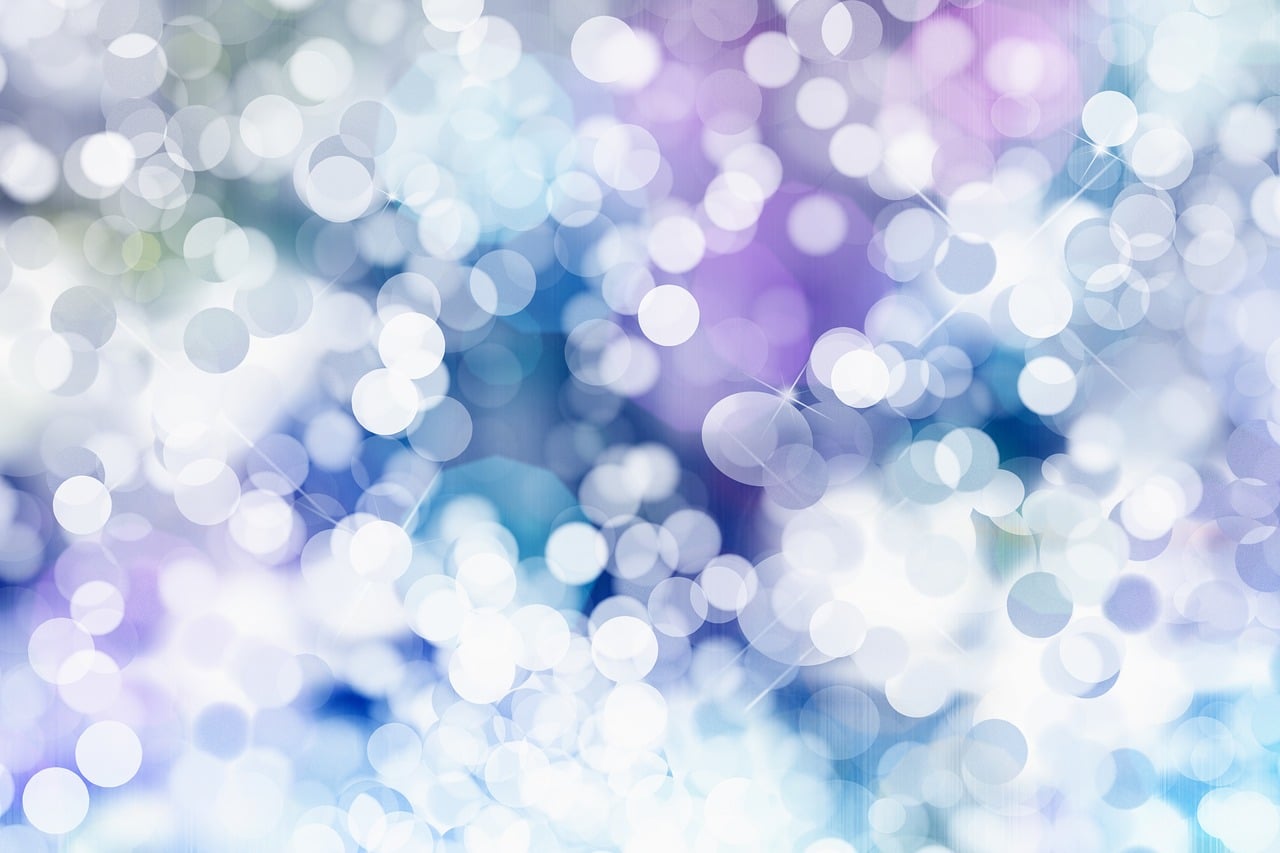 Blue and Violet Christmas Bokeh Lights
