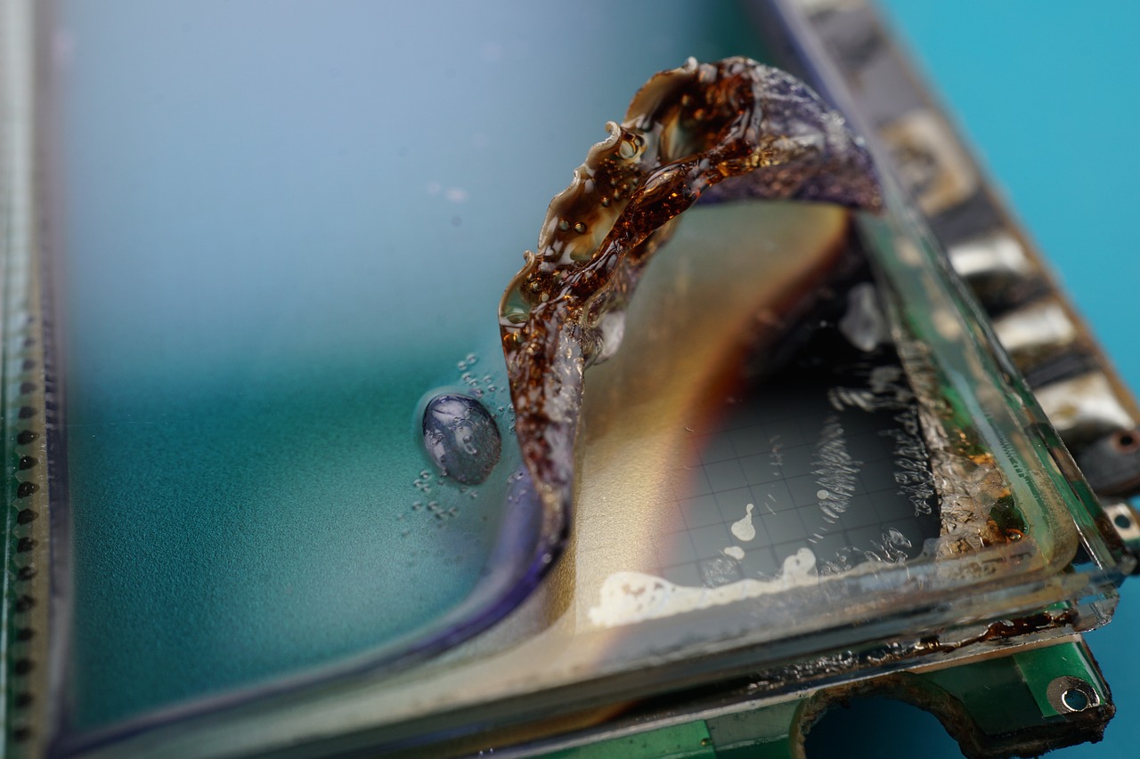 Damaged Electronics Macro Texture