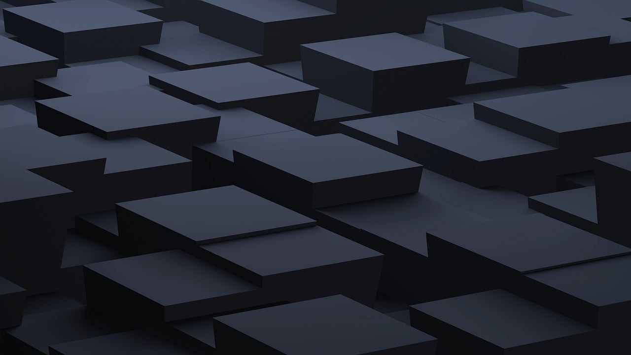 Dark 3D Block Pattern