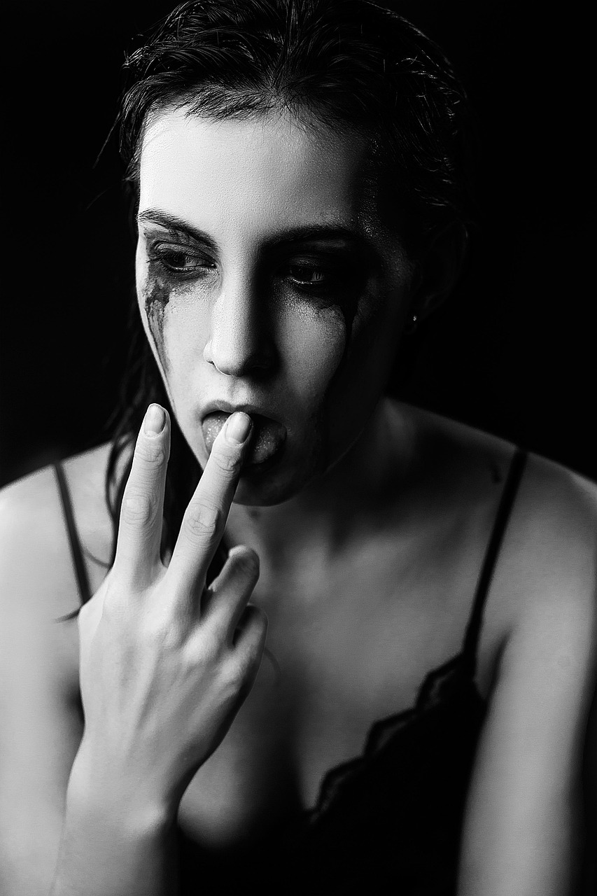 Dark Monochrome Portrait Art