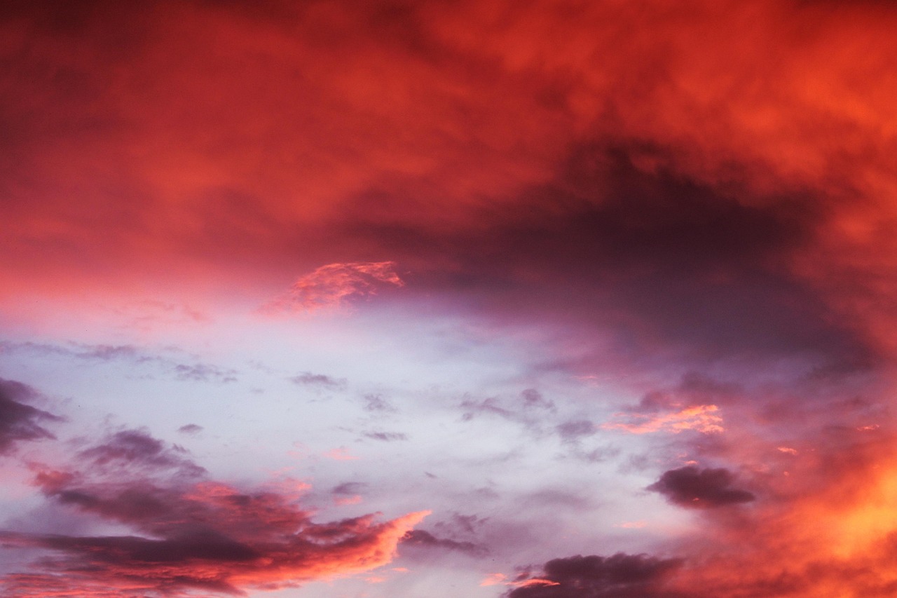 Dramatic Pink Sunset Clouds