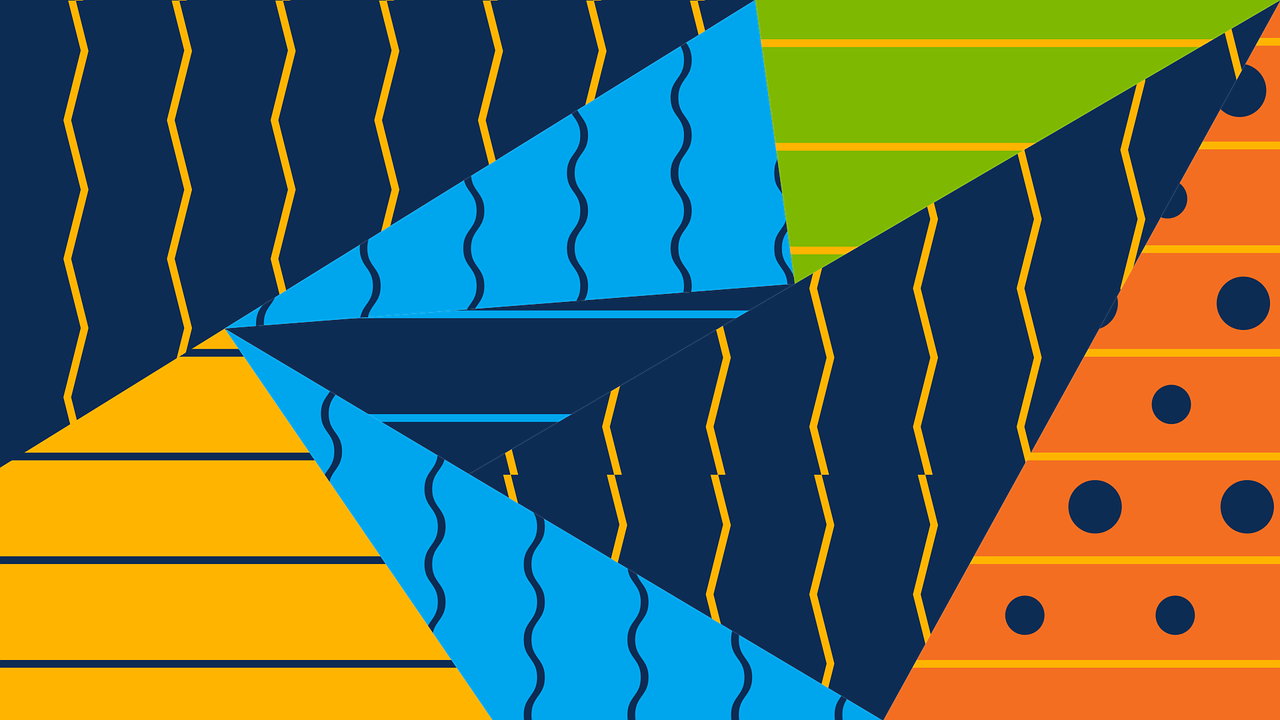 Geometric Paper Plane Abstract Pattern