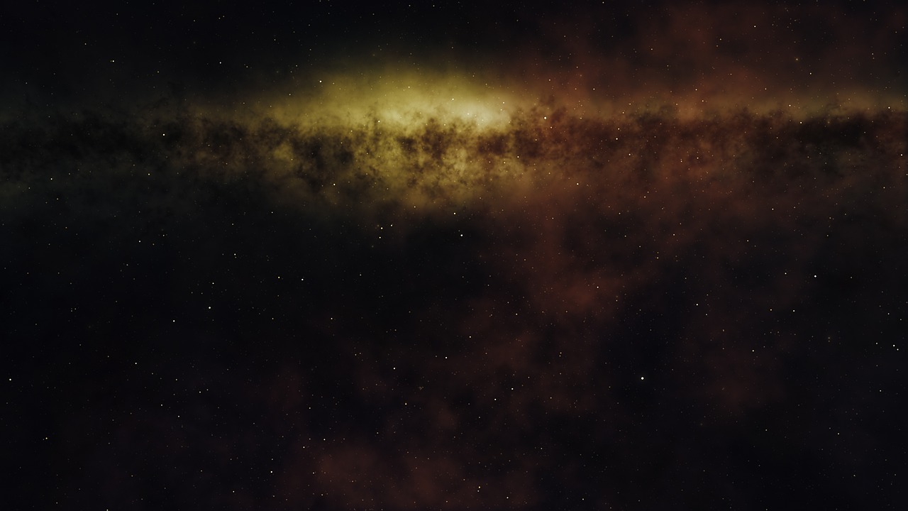 Golden Dust Lane in Deep Space