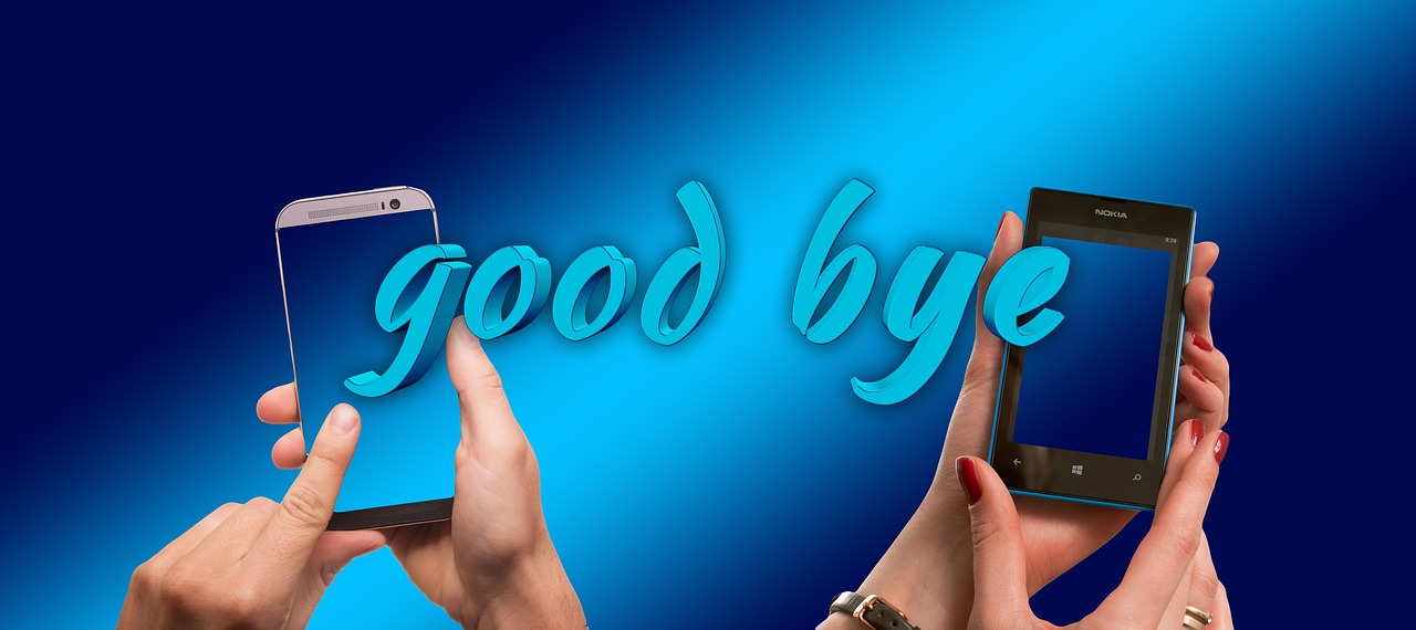 Goodbye Phones Blue Concept Banner