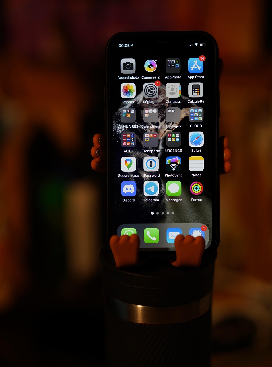 iPhone Home Screen in Warm Light