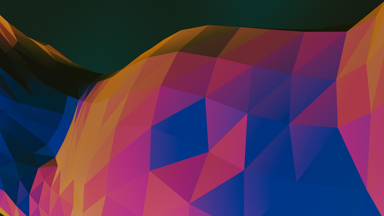 Low Poly Neon Landscape