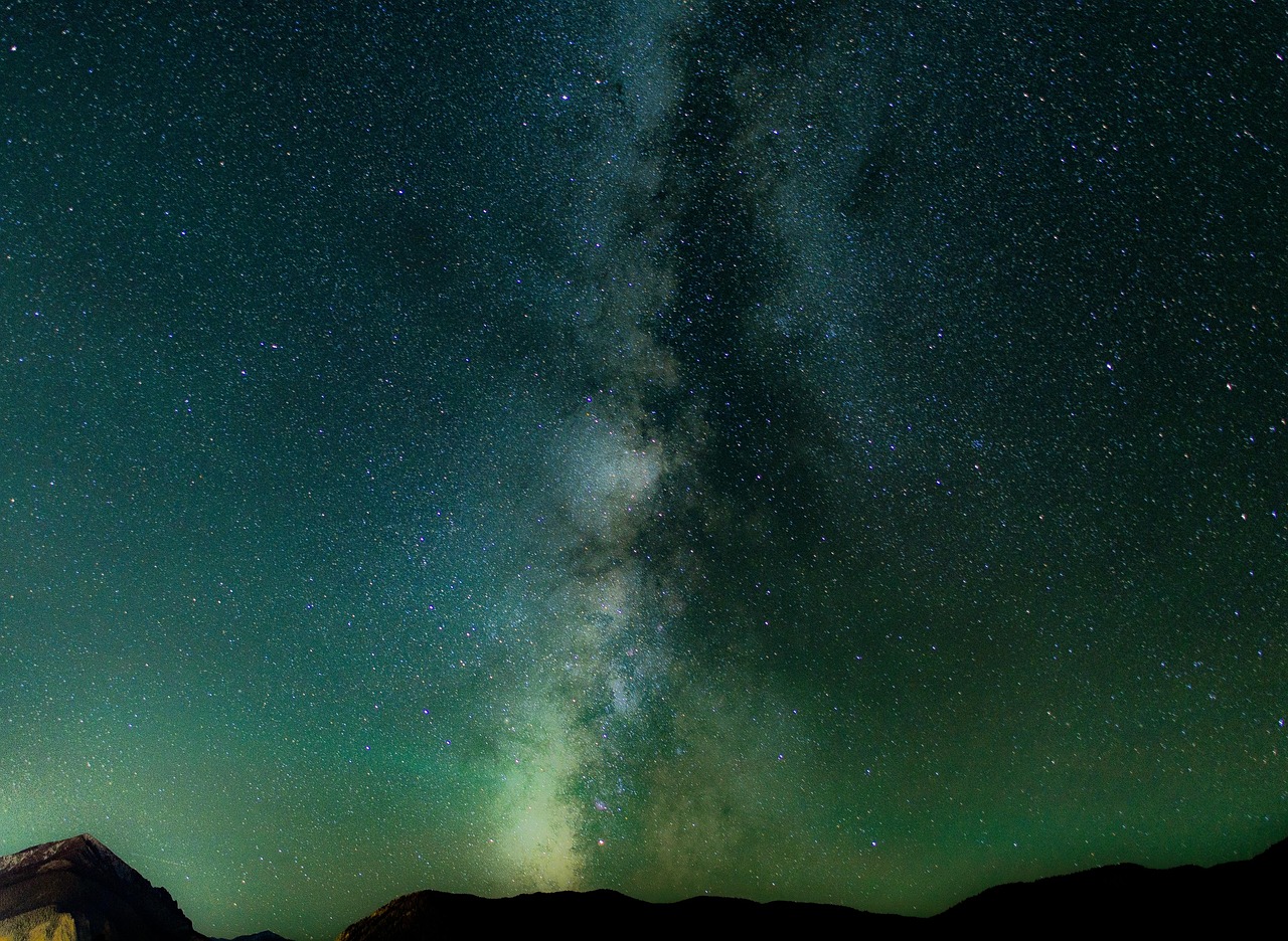 Milky Way Over Mountain Horizon