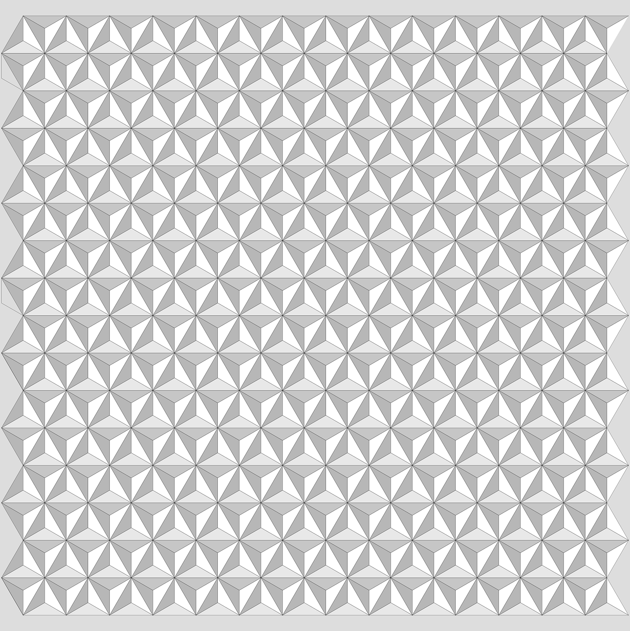 Monochrome Triangle Tile Pattern