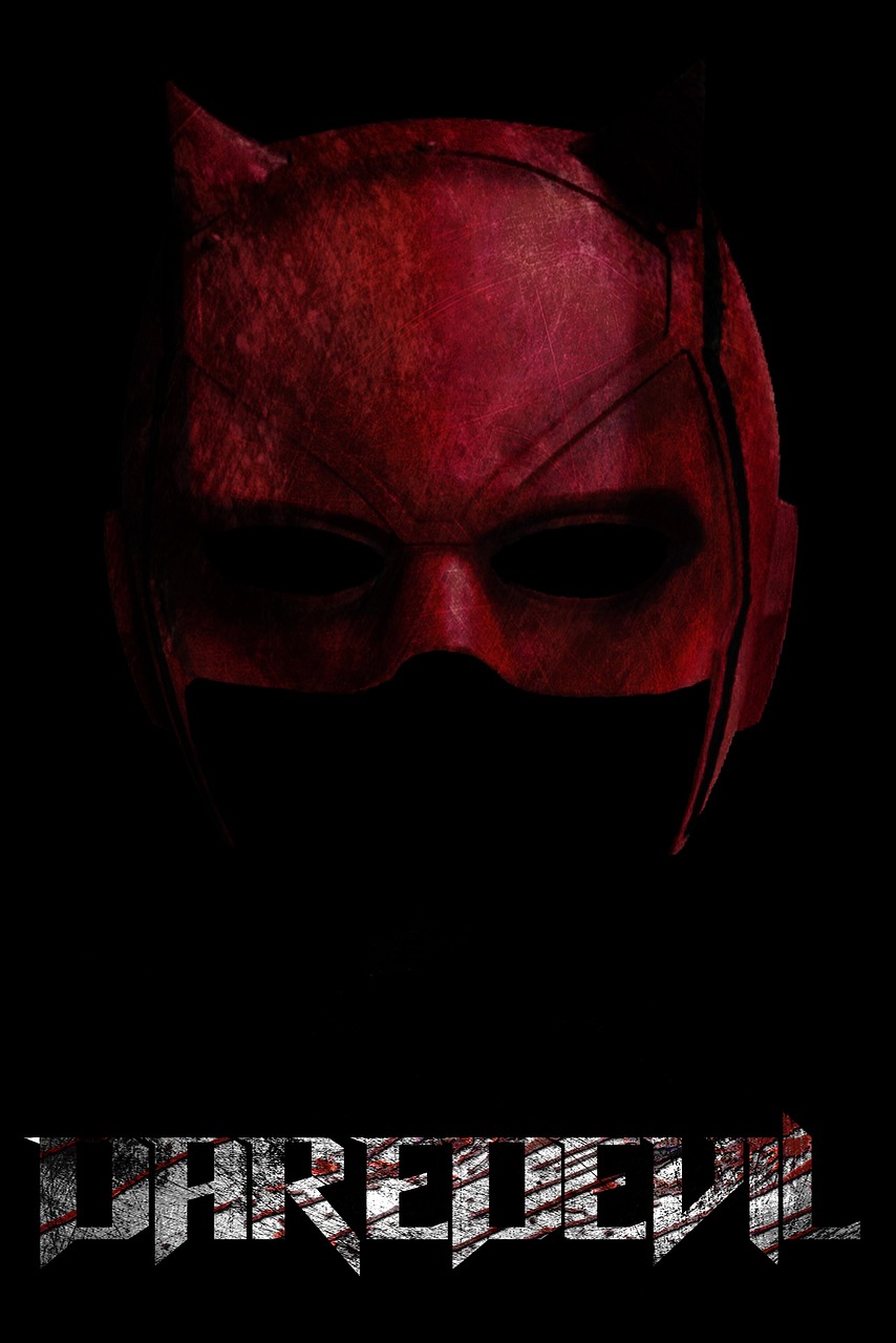 Red Mask on Black