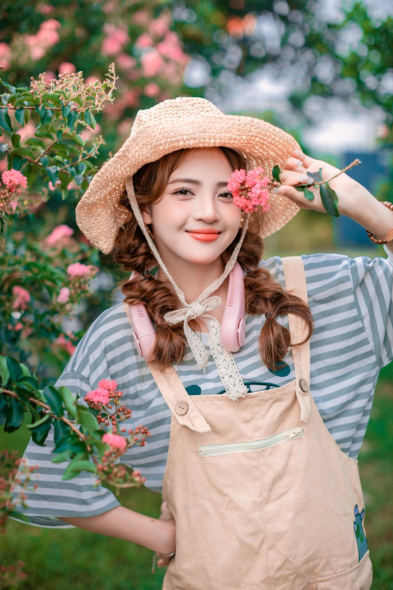 Smiling Girl in Garden Hat