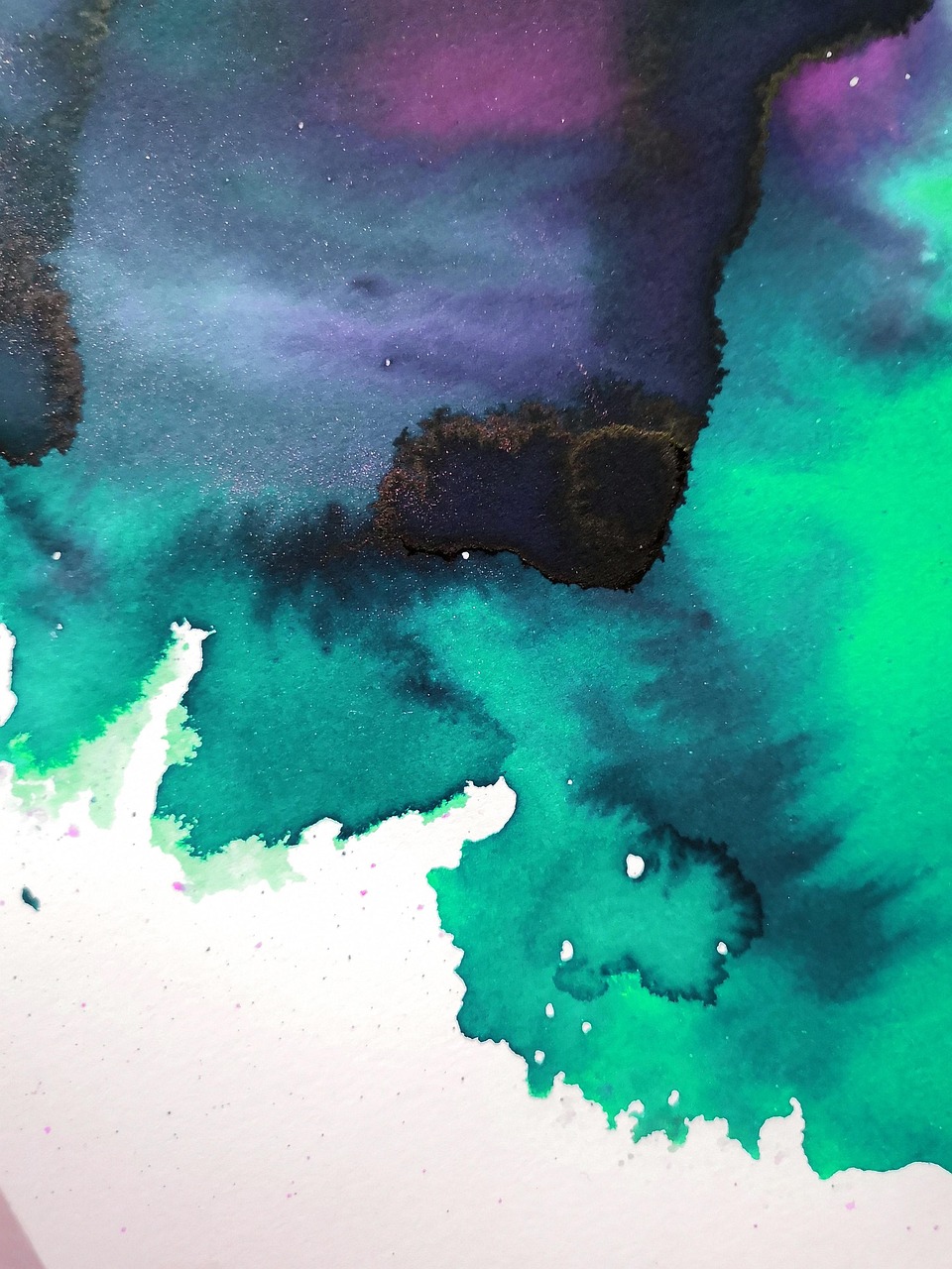 Teal and Violet Ink Texture