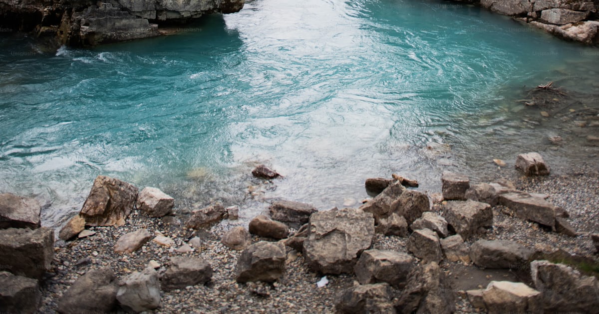 Turquoise River and Rocks