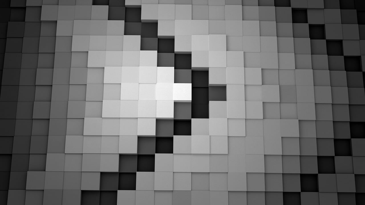 Voxel Heart Mosaic